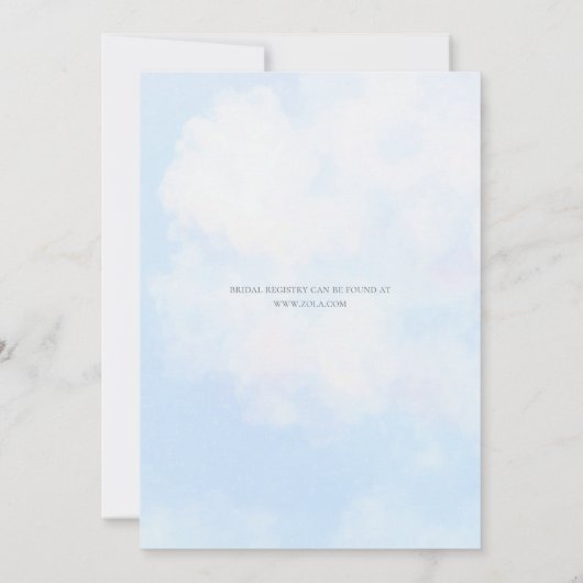 Ze is in de nacht van de clouds-bridal-douche uitg kaart (Achterkant)