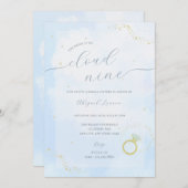 Ze is in de nacht van de clouds-bridal-douche uitg kaart (Voorkant / Achterkant)