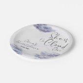 Ze is in de wolk negen papieren bordje (Gekanteld)