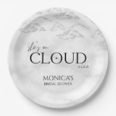 Ze is in de zevende hemel Dromerige Elegante Bruid Papieren Bordje (Voorkant)