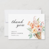 Ze is in het Vrijgezellenfeest opgeslokt. Bedankkaart (Voorkant)