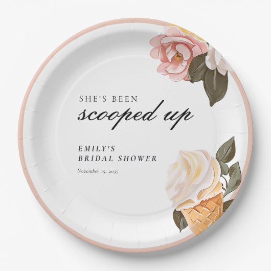 Ze is in het Vrijgezellenfeest opgeslokt. Papieren Bordje (Voorkant)