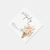 Ze is in het Vrijgezellenfeest opgeslokt. Servet (Hoek)