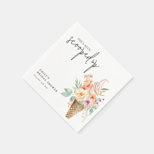 Ze is in het Vrijgezellenfeest opgeslokt. Servet (Hoek)