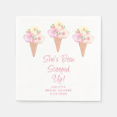 Ze is in het Vrijgezellenfeest opgeslokt. Servet (Voorkant)