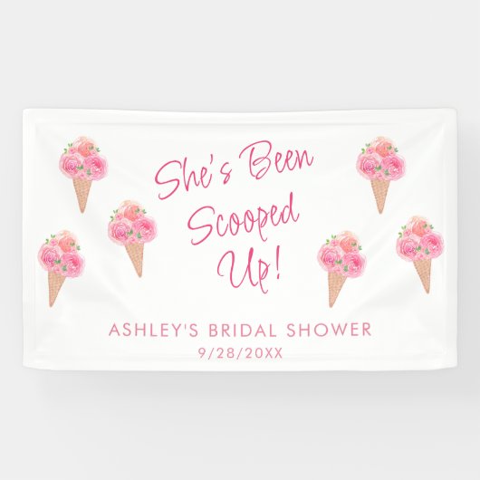 Ze is in het Vrijgezellenfeest opgeslokt. Spandoek (Horizontaal)