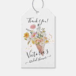 Ze is in het Vrijgezellenfeest van Bouquet opgevoe Cadeaulabel