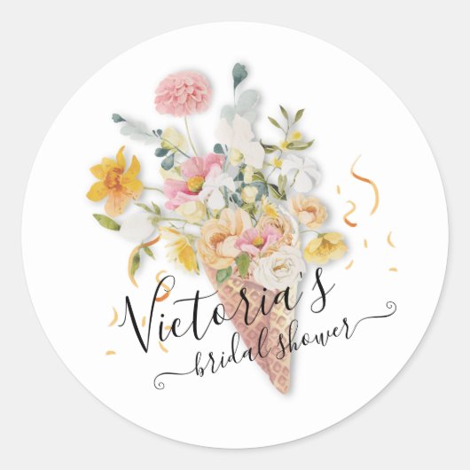 Ze is in het Vrijgezellenfeest van Bouquet opgevoe Ronde Sticker (Voorkant)