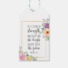 Ze is in kracht, spreekwoorden 31:25 cadeaulabel