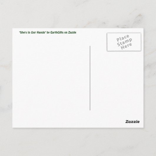 ZE IS IN ONZE HANDEN COLLECTIE BRIEFKAART (Achterkant)