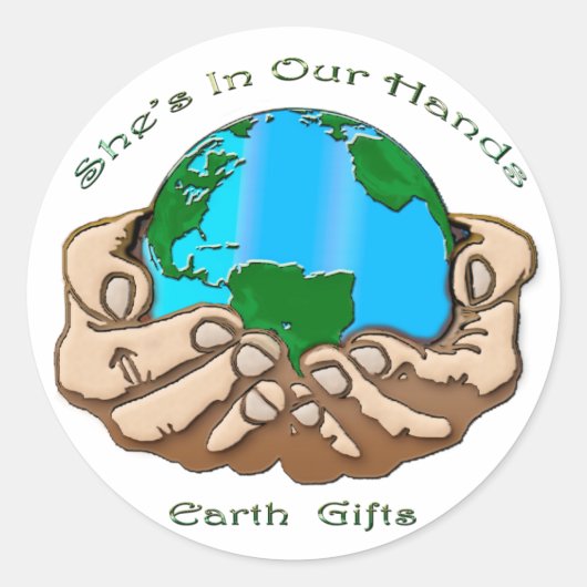 ZE IS IN ONZE HANDEN COLLECTIE RONDE STICKER (Voorkant)