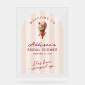 Ze is ingepakt Bruids douche Welkom Acryl Bord (Voorkant)