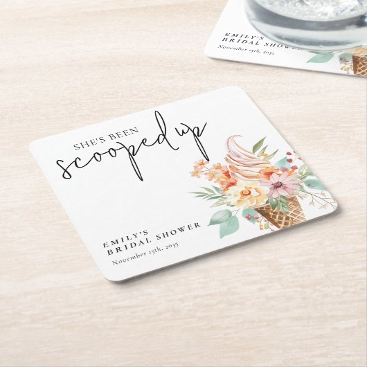 Ze Is Ingeschept Bruidsfeest Kartonnen Onderzetters (Schuin)