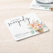 Ze Is Ingeschept Bruidsuitnodiging Kartonnen Onderzetters (Schuin)