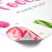 Ze is klaar om Baby shower eten te Poppen Poster (Hoek)