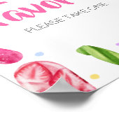 Ze is klaar om Baby shower gunsten te Poppen Poster (Hoek)