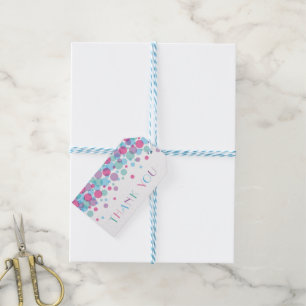 Ze is klaar om Baby shower Polka Dots te Poppen Cadeaulabel