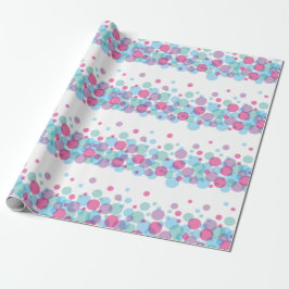 Ze is klaar om Baby shower Polka Dots te Poppen Cadeaupapier