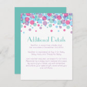 Ze is klaar om Baby shower Polka Dots te Poppen Informatiekaartje (Voorkant / Achterkant)