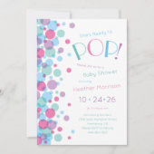 Ze is klaar om Baby shower Polka Dots te Poppen Kaart (Voorkant)