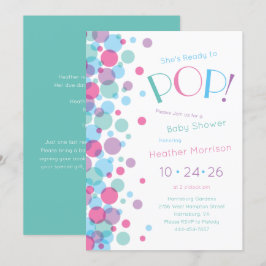 Ze is klaar om Baby shower Polka Dots te Poppen Kaart