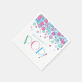 Ze is klaar om Baby shower Polka Dots te Poppen Servet (Hoek)