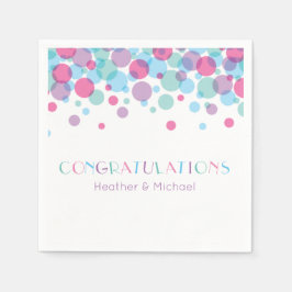 Ze is klaar om Baby shower Polka Dots te Poppen Servet