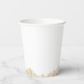 Ze is klaar om Baby shower Popcorn te Poppen Papieren Bekers (Achterkant)