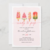 Ze is klaar om Baby shower Popsicle te Poppen Kaart (Voorkant)