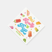 Ze is klaar om Baby shower Popsicle te Poppen Servet (Hoek)