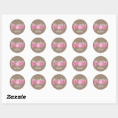 Ze is klaar om Baby shower Stickers te Poppen (Vel)