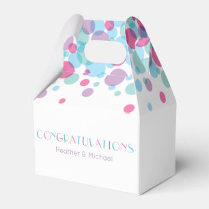 Ze is klaar om Baby shower te Poppen Bedankdoosjes