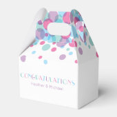 Ze is klaar om Baby shower te Poppen Bedankdoosjes (Voorkant Zijde)