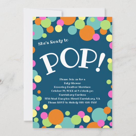 Ze is klaar om Baby shower te Poppen Kaart (Voorkant)