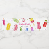 Ze is klaar om Baby shower te Poppen Waterfles Etiket (Enkel label)