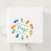 Ze is klaar om blauw groen ijsje Baby shower te Po Bedankjes Labels (In situ)