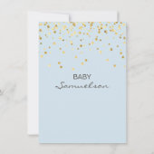 Ze is klaar om Blue Gold Boy Baby shower te POPPEN Kaart (Achterkant)