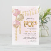 Ze is klaar om Confetti Tassel Balloons te Poppen Kaart (Staand voorkant)