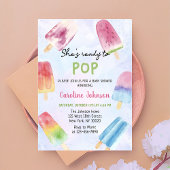 Ze is klaar om de Pop van Popsicle Baby shower Wat Kaart
