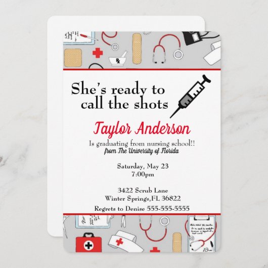 Ze is klaar om de school te bellen. kaart (Voorkant / Achterkant)