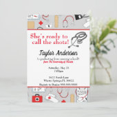 Ze is klaar om de school te bellen. kaart (Staand voorkant)