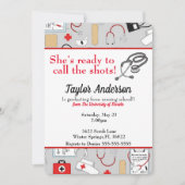 Ze is klaar om de school te bellen. kaart (Voorkant)