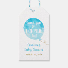 Ze is klaar om Pop Baby Boy Shower Blue Cadeaulabel