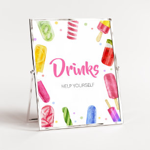 Ze is klaar om Pop Baby shower Drinken Poster