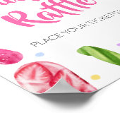 Ze is klaar om Pop Baby shower luier Raffle Poster (Hoek)