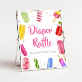 Ze is klaar om Pop Baby shower luier Raffle Poster