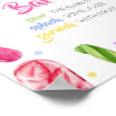 Ze is klaar om Pop Baby shower Moeder Osa Bar Poster (Hoek)