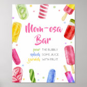 Ze is klaar om Pop Baby shower Moeder Osa Bar Poster (Voorkant)
