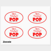 Ze is klaar om Pop Ovale gepersonaliseerde Sticker (Vel)