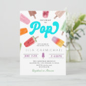 Ze is klaar om Pop Popsicle Baby shower Kaart (Staand voorkant)